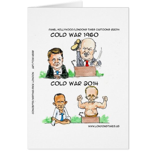 Cold Wars of 1960 And 2014 Funny Cards (Front)