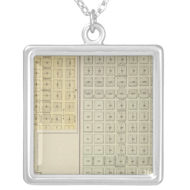 Cold Water, Protection, Avilla, Kansas Silver Plated Necklace (Front)