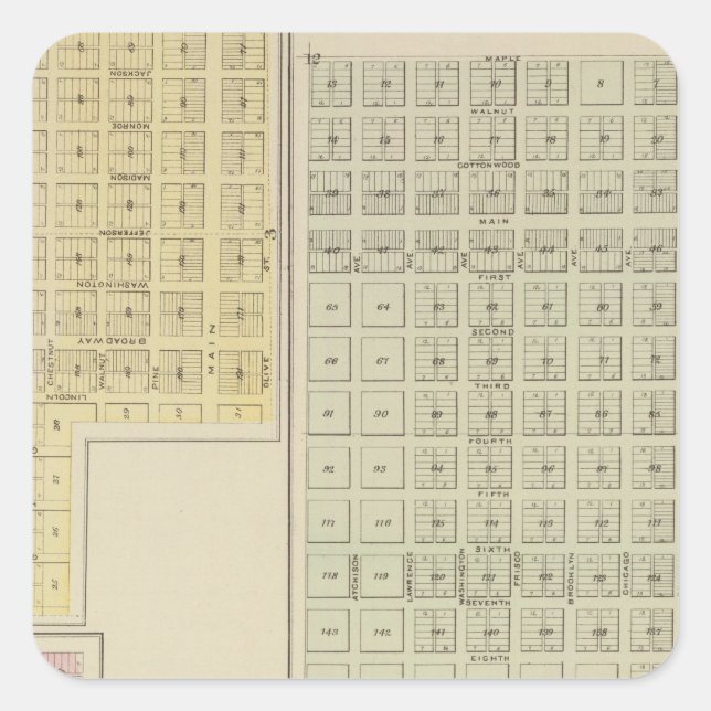 Cold Water, Protection, Avilla, Kansas Square Sticker (Front)