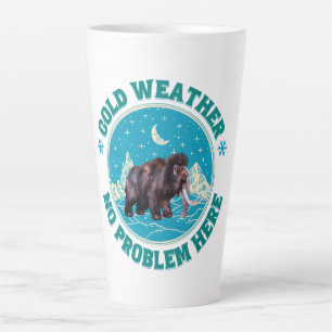 Cold Weather Mammoth Winter Humor Latte Mug