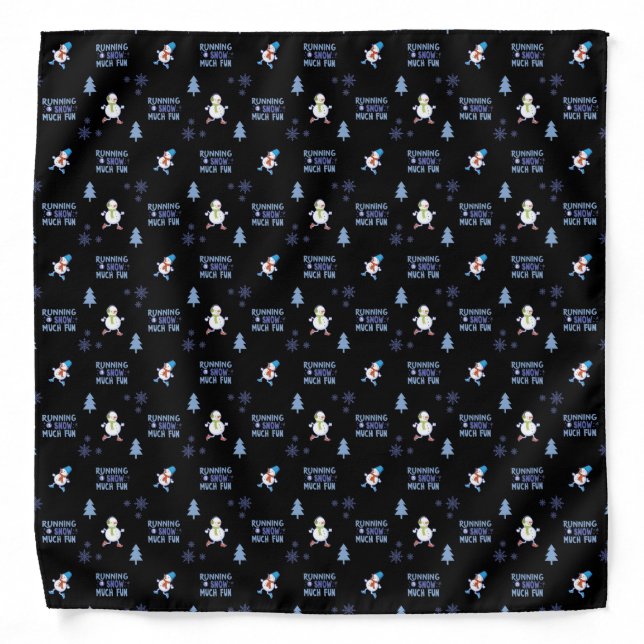Cold Weather Running Christmas Snowman Bandana (Front)