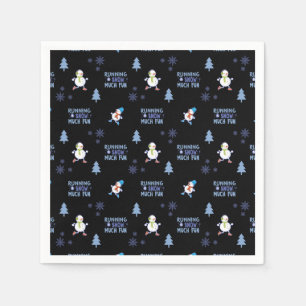 Cold Weather Running Christmas Snowman Napkins
