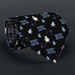 Cold Weather Running Christmas Snowman Neck Tie<br><div class="desc">Running is Snow Much Fun - cold weather, winter running snowman with snowflakes and Christmas tree to brighten cross country trail, indoor track and field or marathon runners. > Let's motivate runners to take advantage of ideal winter running temperatures and get our miles in! > Personalize it! Add custom name,...</div>