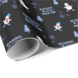 Cold Weather Running Christmas Snowman Wrapping Paper<br><div class="desc">Running is Snow Much Fun - cold weather, winter running snowman with snowflakes and Christmas tree to brighten cross country trail, indoor track and field or marathon runners. > Let's motivate runners to take advantage of ideal winter running temperatures and get our miles in! > Personalize it! Add custom name,...</div>