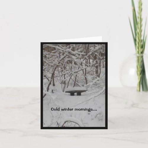 Cold Winter and Hot Coffee Card