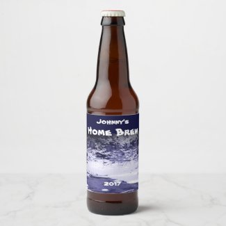 Cold Winter Creek Blue and White Beer Label