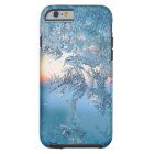 Cold Winter Frosted Glass Ice Crystals