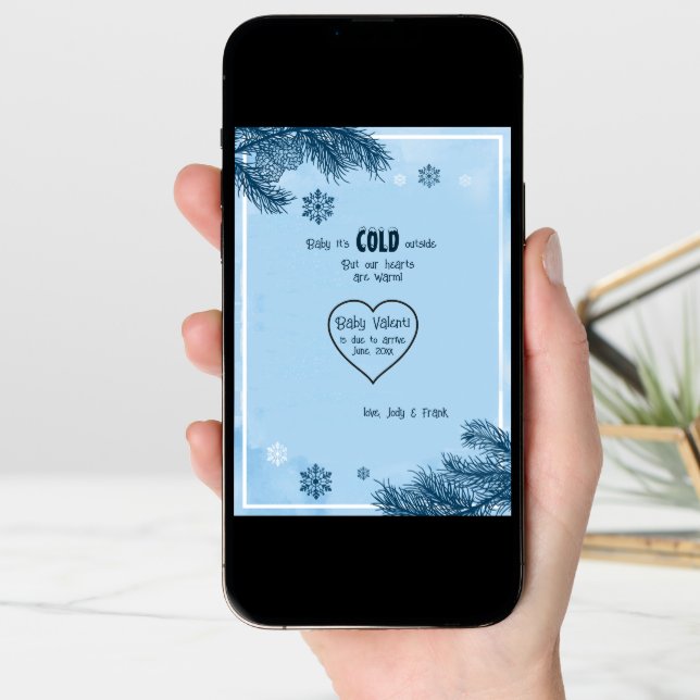 Cold Winter Pregnancy Announcement (Front Digital)