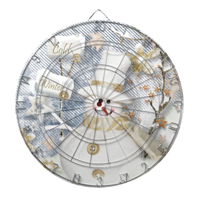 Cold Winter Snowman Dartboard (Front)