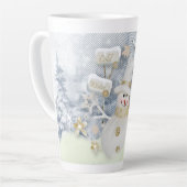Cold Winter Snowman Latte Mug (Left Angle)