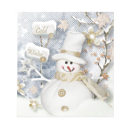 Cold Winter Snowman Notepad