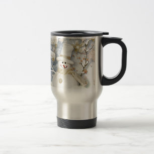 Cold Winter Snowman Travel Mug