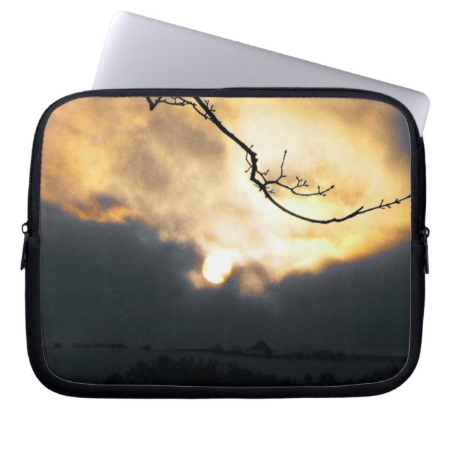 Cold Winter Sunrise Laptop Sleeve (Front)