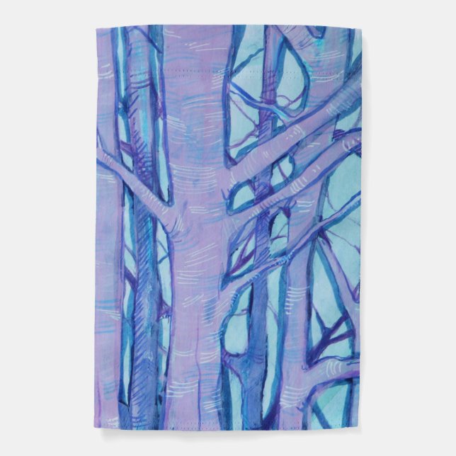 Cold winter Trees                                  Garden Flag (Front)