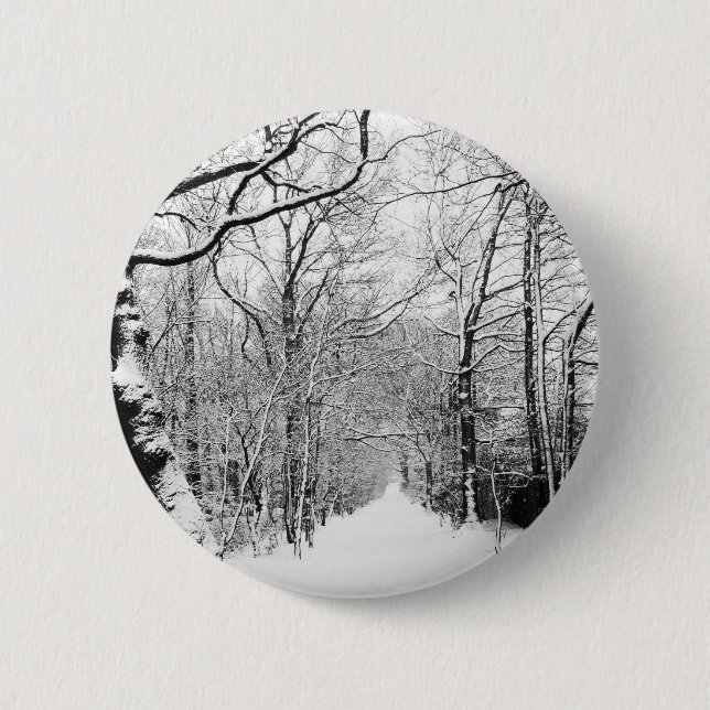 Cold Winter Woodland Pinback Button (Front)