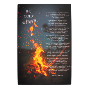 "Cold Within Poem" by James P. Kinney Metal Print
