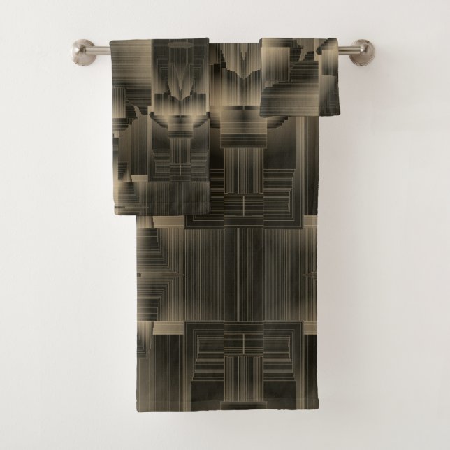 Colden Halls Art Deco Bath Towel Set (Insitu)