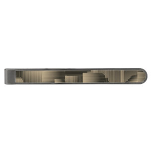 Colden Halls Art Deco Gunmetal Finish Tie Bar