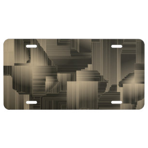 Colden Halls Art Deco License Plate