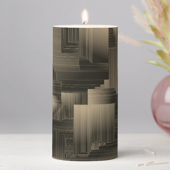 Colden Halls Art Deco Pillar Candle (In Situ)