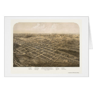 Coldwater, MI Panoramic Map - 1868 Cards