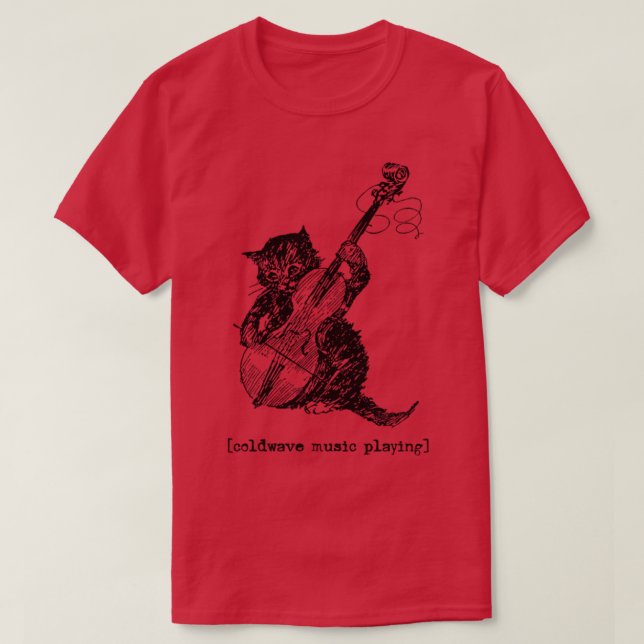 Coldwave Music Playing T-Shirt (Design Front)