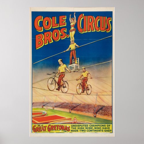 Cole Brothers Circus Poster