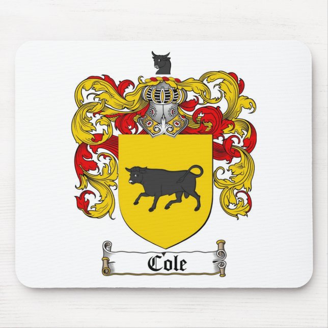 COLE FAMILY CREST -  COLE COAT OF ARMS MOUSE PAD (Front)