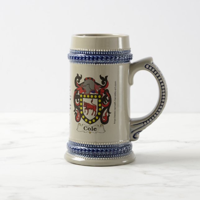 Cole Family Crest Stein (Right)
