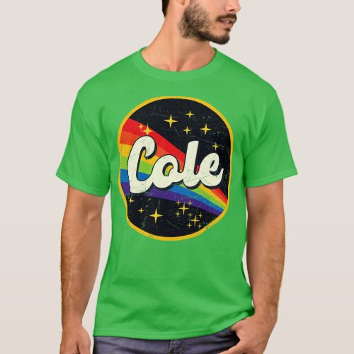 Cole Rainbow In Space Vintage GrungeStyle T_Shirt