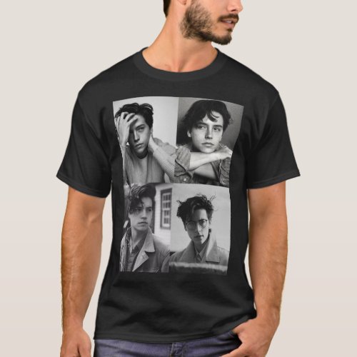 Cole Sprouse Collage BW  T_Shirt