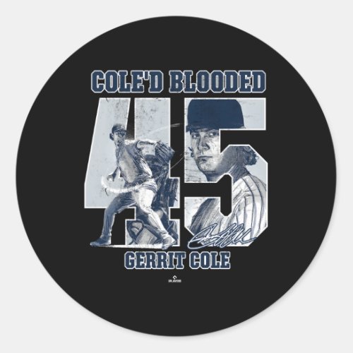 ColeD Blooded Gerrit Cole New York Mlbpa Classic Round Sticker