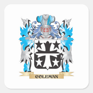 Coleman Coat of Arms - Family Crest Square Sticker