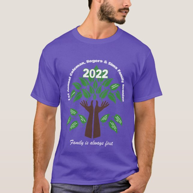 Coleman, Rogers & Sims Family Reunion T-shirt (Front)