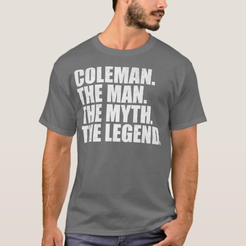 ColemanColeman Family name Coleman last Name Colem T_Shirt