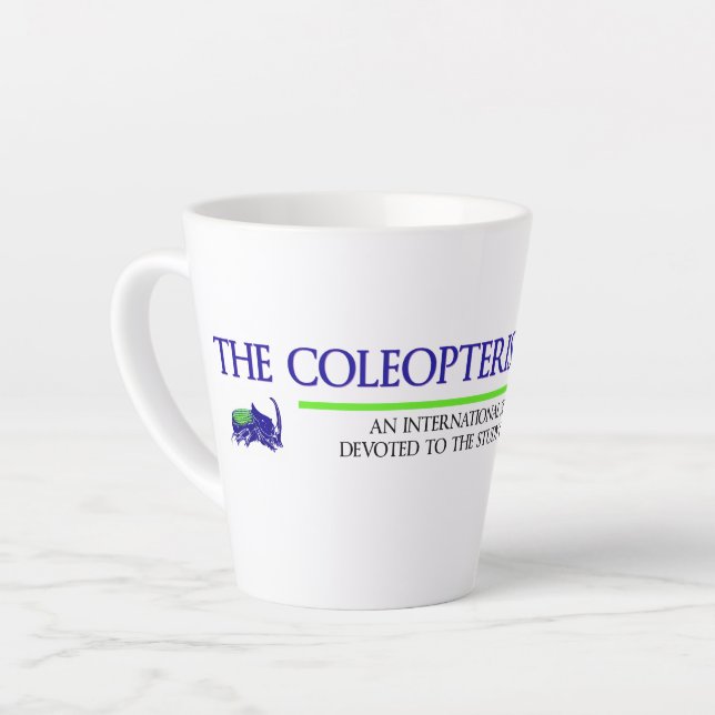 Coleopterists Society Logo I Latte Mug (Left Angle)