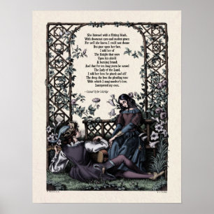 Coleridge "Love" Victorian Poetry Art 17x22 Poster