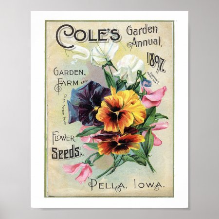 Coles Garden Annual 1897 Poster