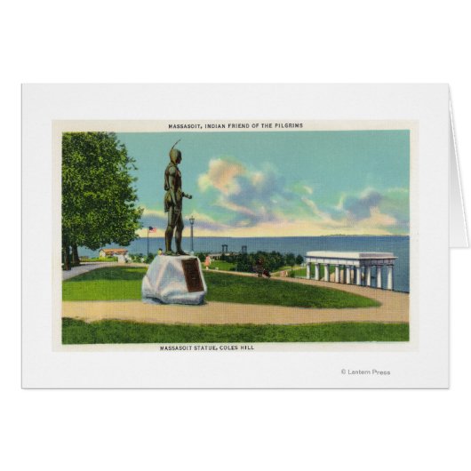 Coles Hill View of the Massasoit Statue Cards (Front Horizontal)