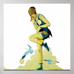 Coles Phillips ‘Fadeaway Girl’ “A Quick Dip” Poster