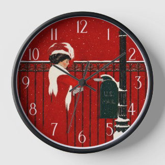 Coles Phillips "Fadeaway Girl" Christmas Clock