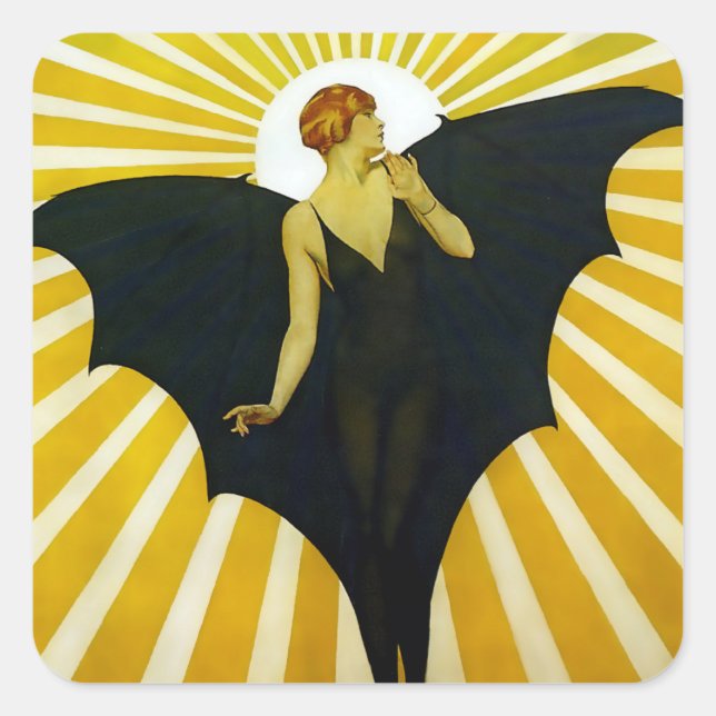 Coles Phillips Sunburst Magazine Cover Square Sticker (Front)