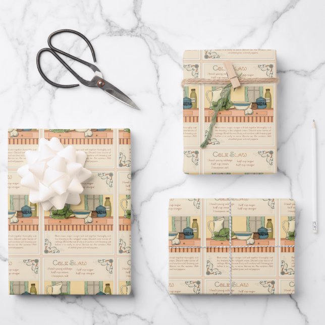 Coleslaw Wrapping Paper Sheets (Front)