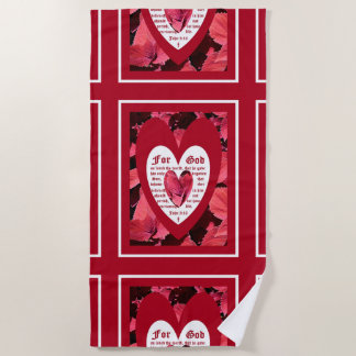 Coleus Close-up with John 3:16 Beach Towel