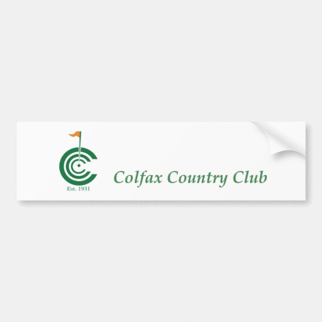 Colfax Country Club Bumper Sticker (Front)