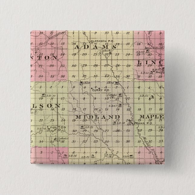 Colfax County, Nebraska Pinback Button (Front)