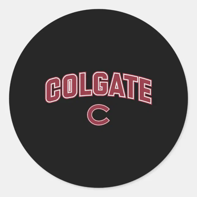 Colgate Raiders Arch Over Classic Round Sticker | Zazzle