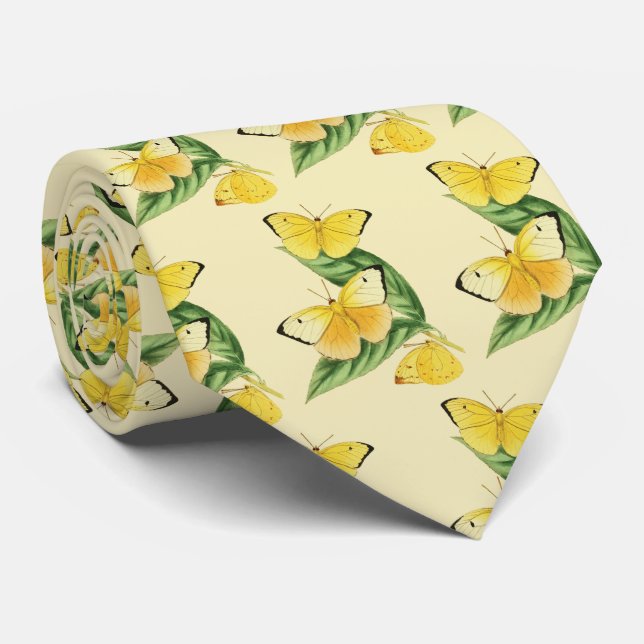 Colias Statira Butterfly Neck Tie (Rolled)