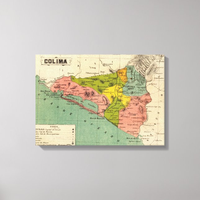 Colima, Mexico 2 Canvas Print (Front)