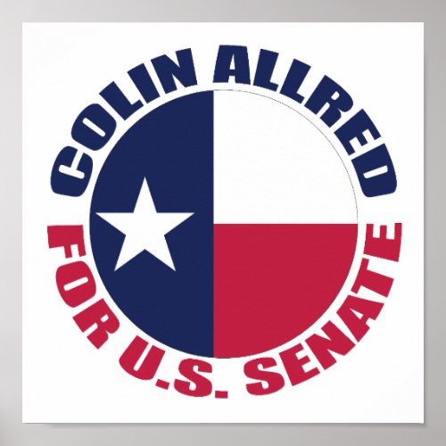 Colin Allred for US Senate 2024 Election Poster